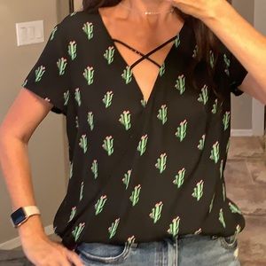 Saguaro cactus blouse from Charming Charlie